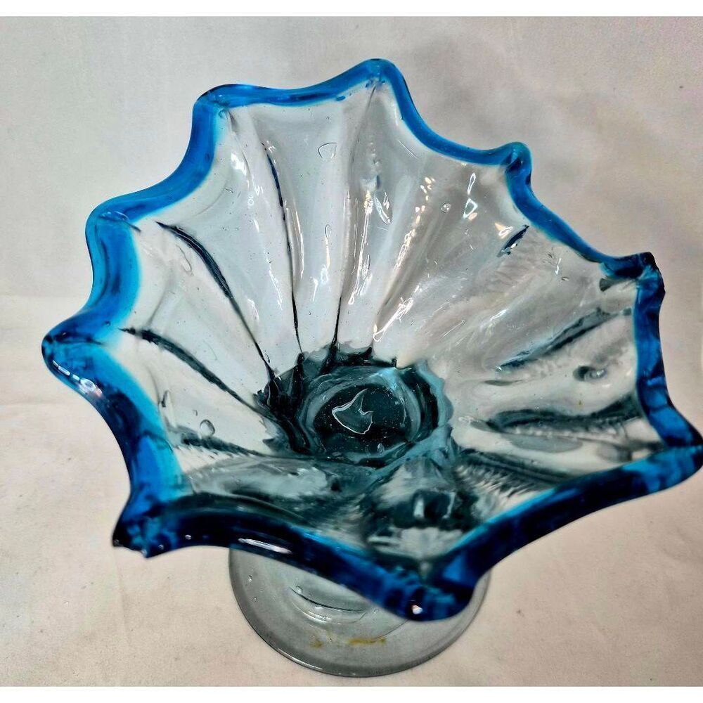 Blue compote bowl